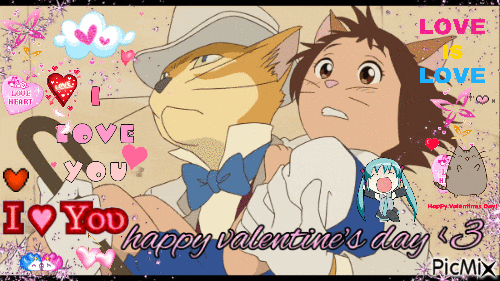 happy valentine’s day w baron & haru – The Cat Returns picmix